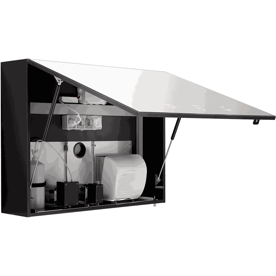 Behind-the-Mirror Cabinet 3 Modules (Water + Soap + Speedflow Dryer) BTM02