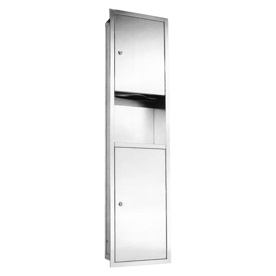 Recessed 2-in-1 Cabinet DTE0010CS (Towels + 25.5 L Bin)