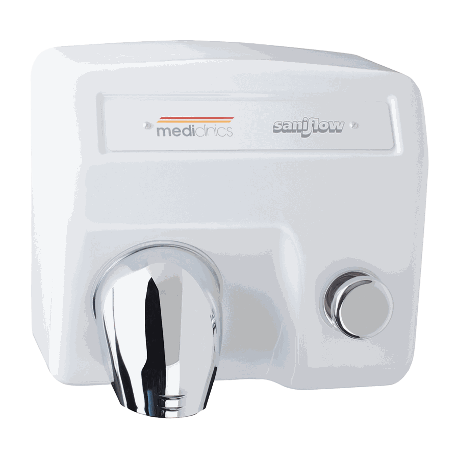 Saniflow Cast Iron Push-Button Hand Dryer E85