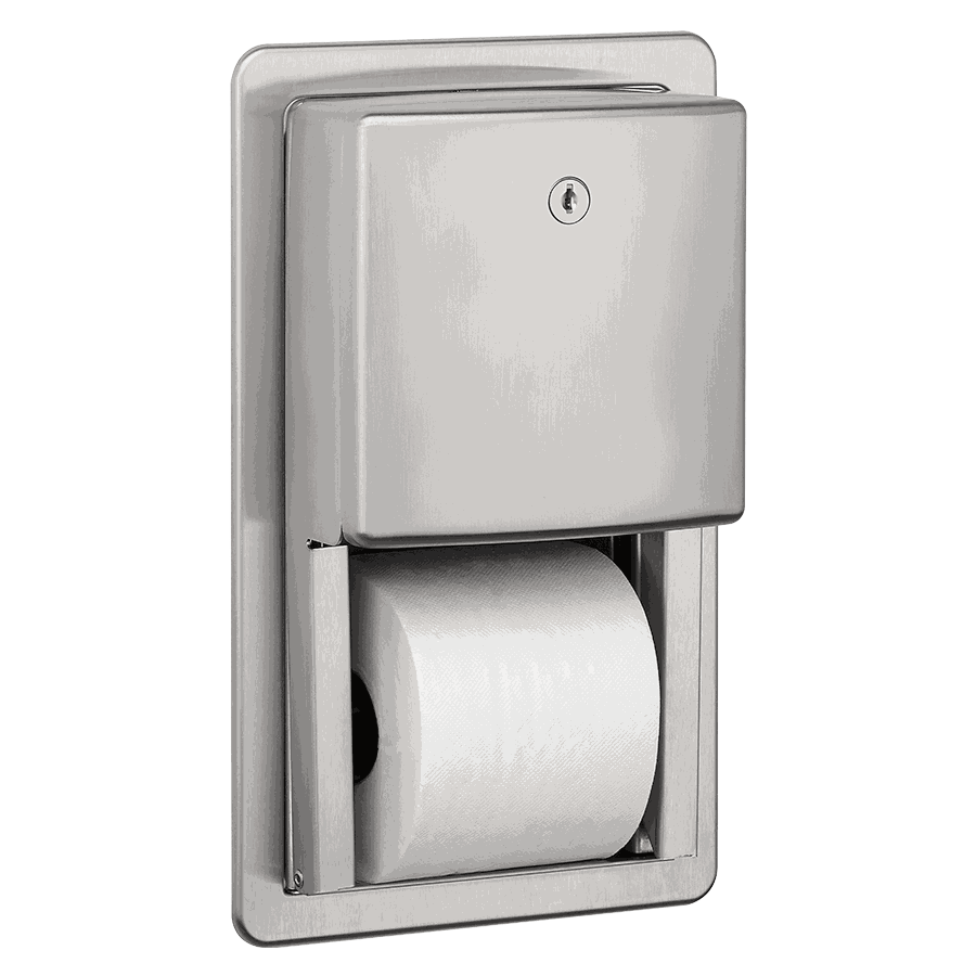 Semi-recessed Double Toilet Paper Dispenser PRE700CS