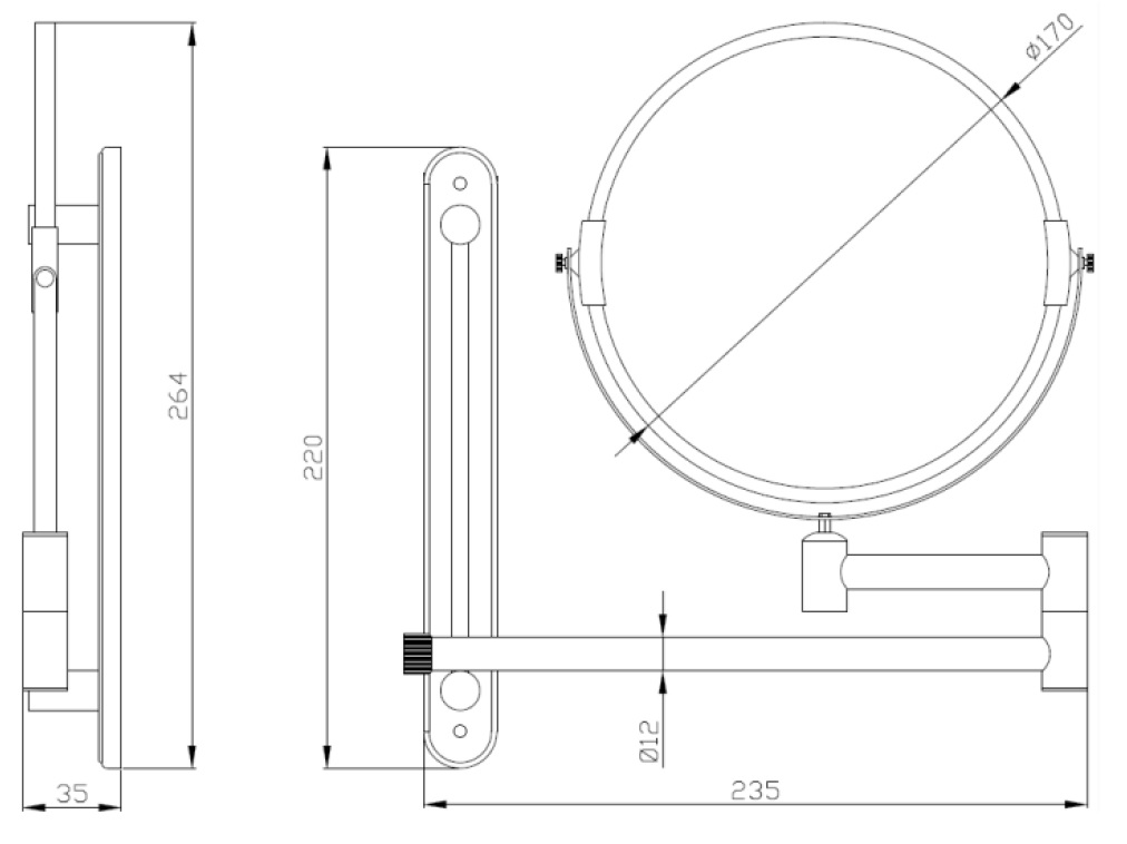 Medisteel Magnifying mirror AI0170