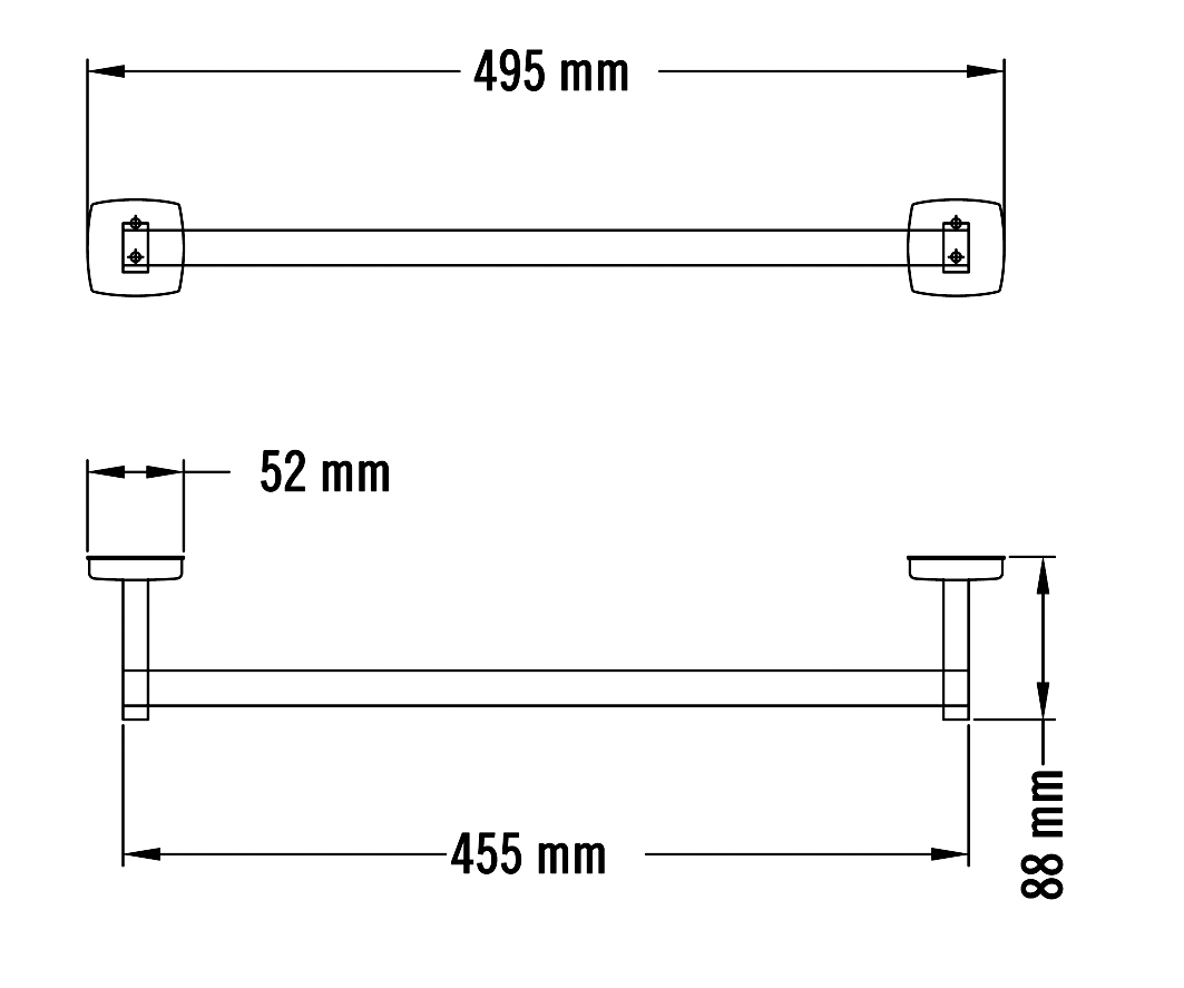 Medisteel Towel rail AI0184