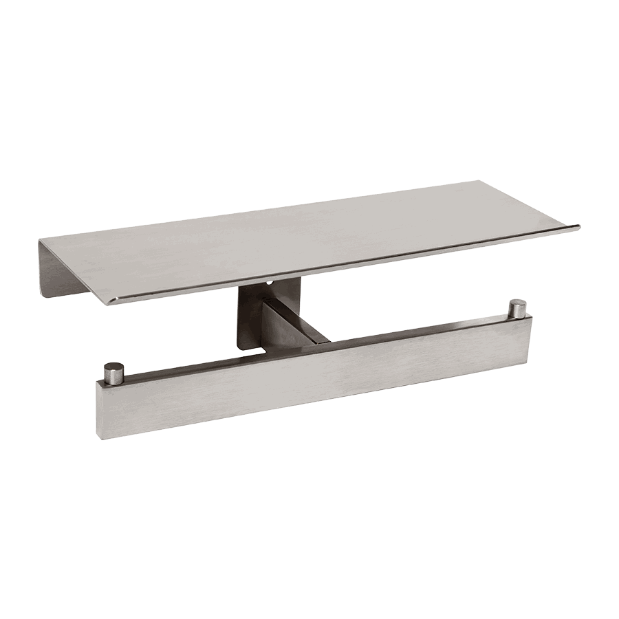 Harmonia Double toilet paper roll holder with shelf AI2006