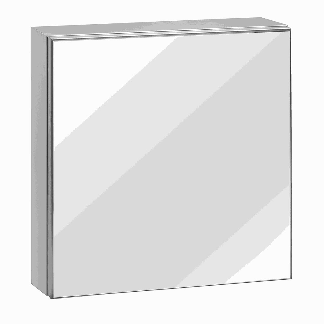 Stainless Mirror cabinet with paper towel dispenser and liquid soap dispenser