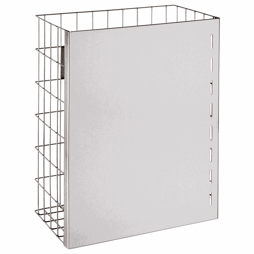 Stainless Hanging wired waste bin with fixed front