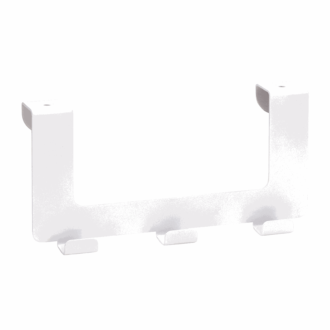 White Hanger, for door, with 3 hooks