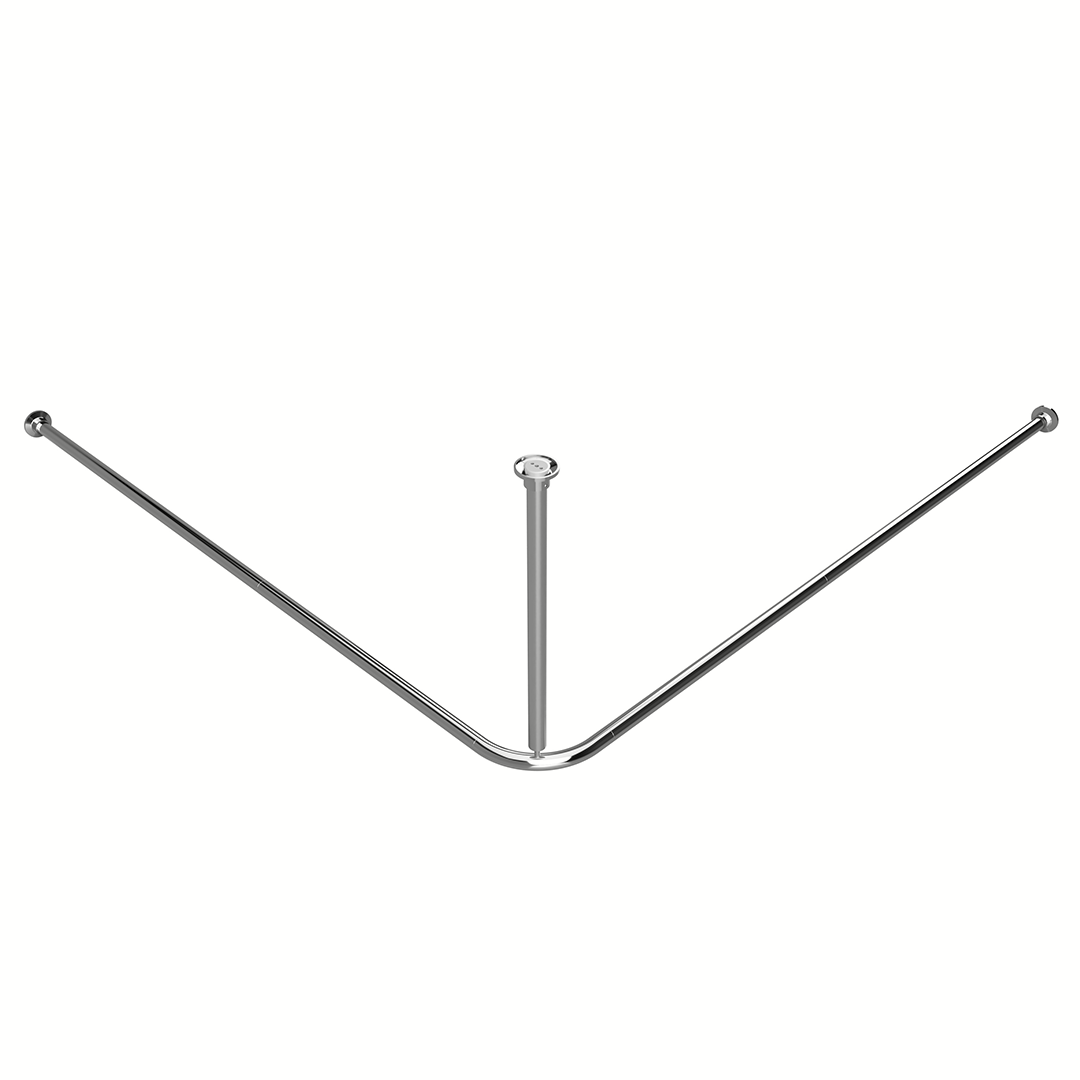 Shower curtain rod, 1400 x 1400 mm, corner, folding
