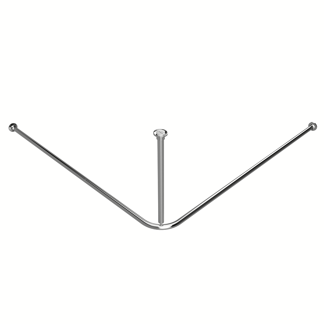 Shower curtain rod, 1300 x 1300 mm, corner, folding