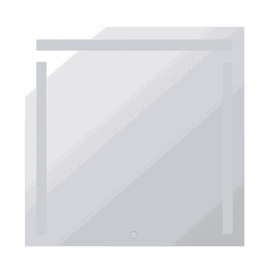 Mirrors Mirror with LED side and top lighting, 800 x 800 mm, touch sensor