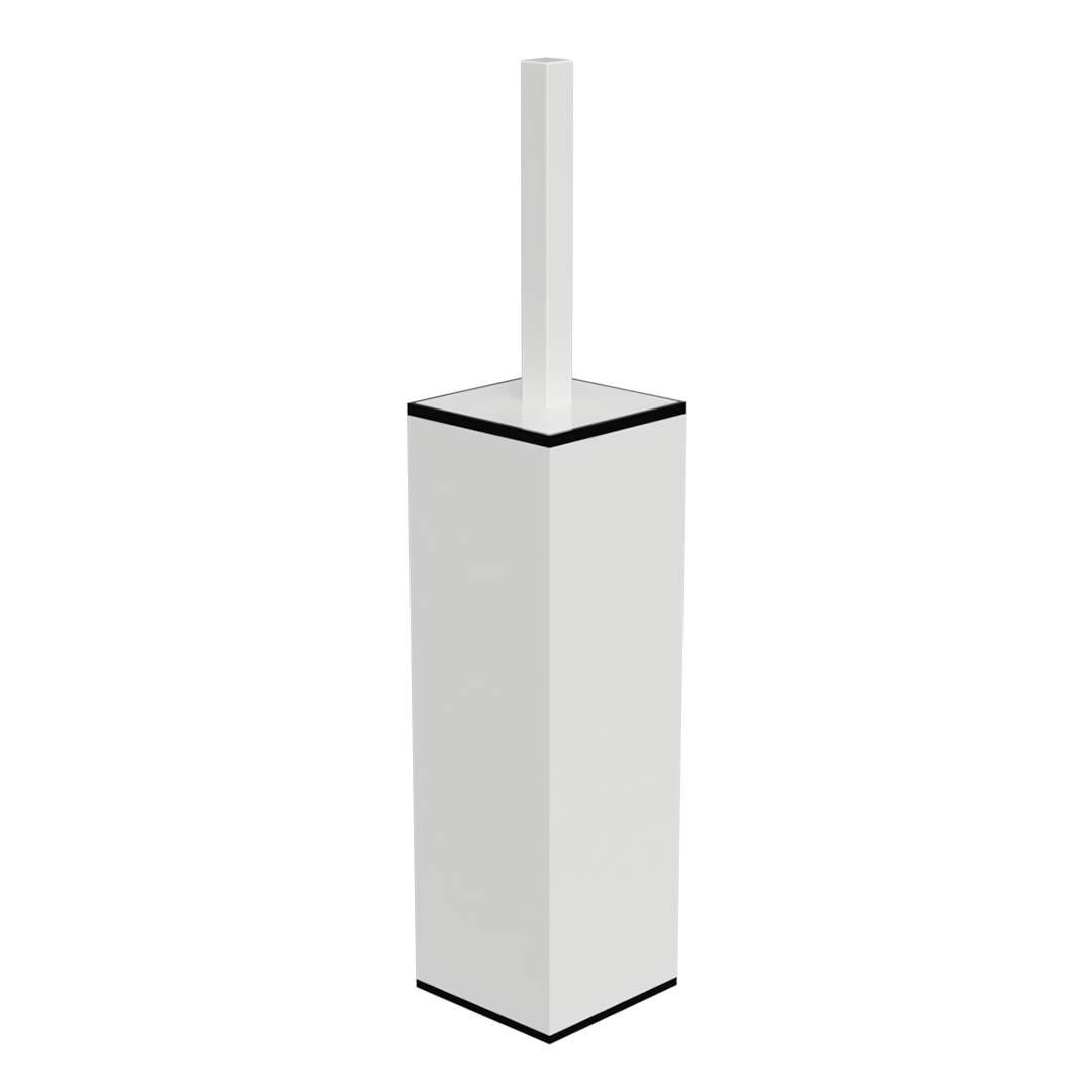 White Toilet brush holder, free standing/wall mounted