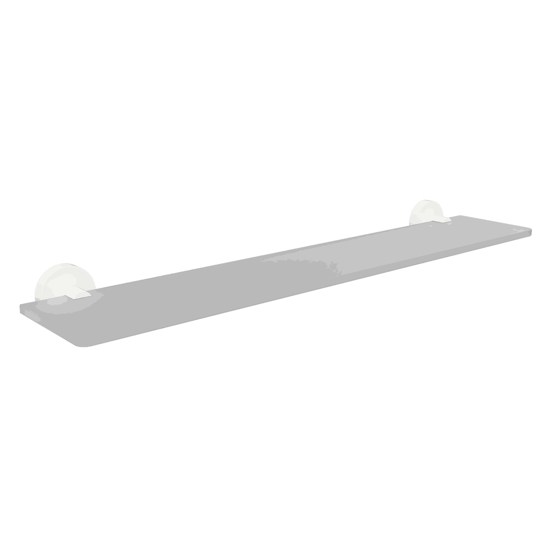 White Glass shelf, 600 mm