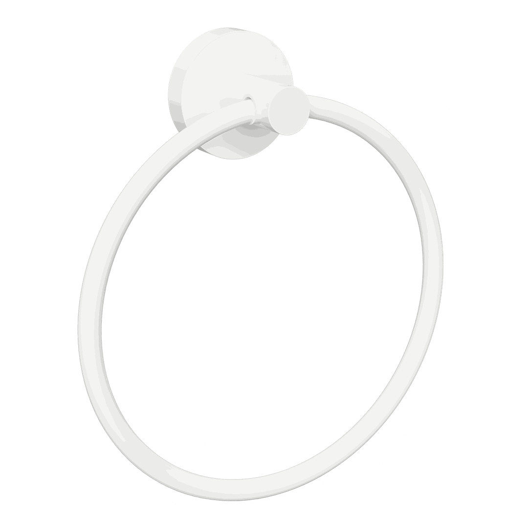 White Ring towel holder