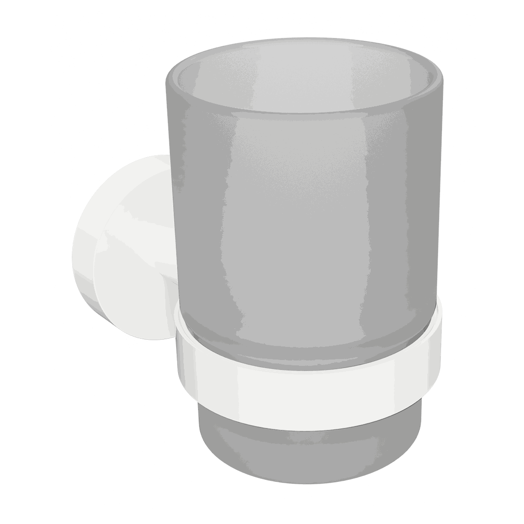 White Toothbrush holder, glass