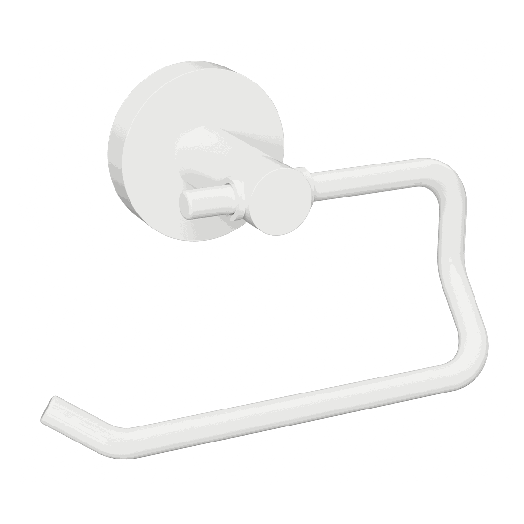 White Toilet paper holder, without cover