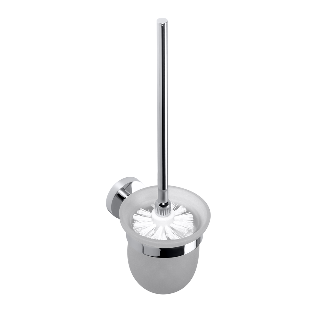 Omega Wall mounted toilet brush holder, glass