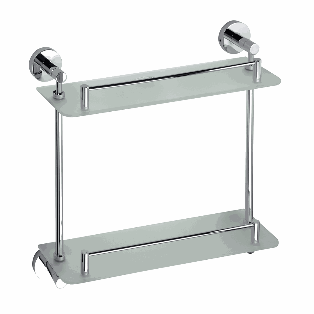 Omega Double glass shelf, 400 mm