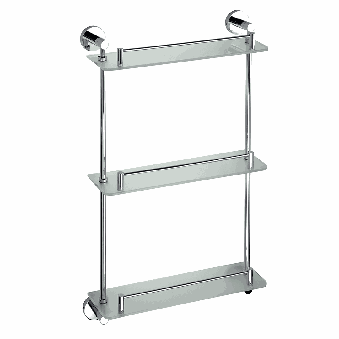 Omega Triple glass shelf, 400 mm