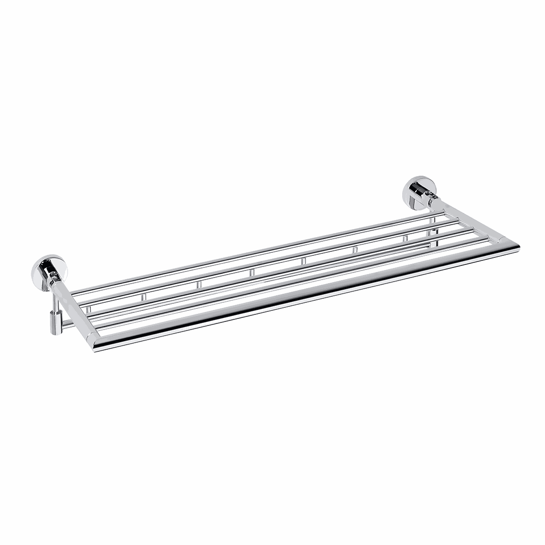 Omega Towel holder, 600 mm, tiltable, with hooks