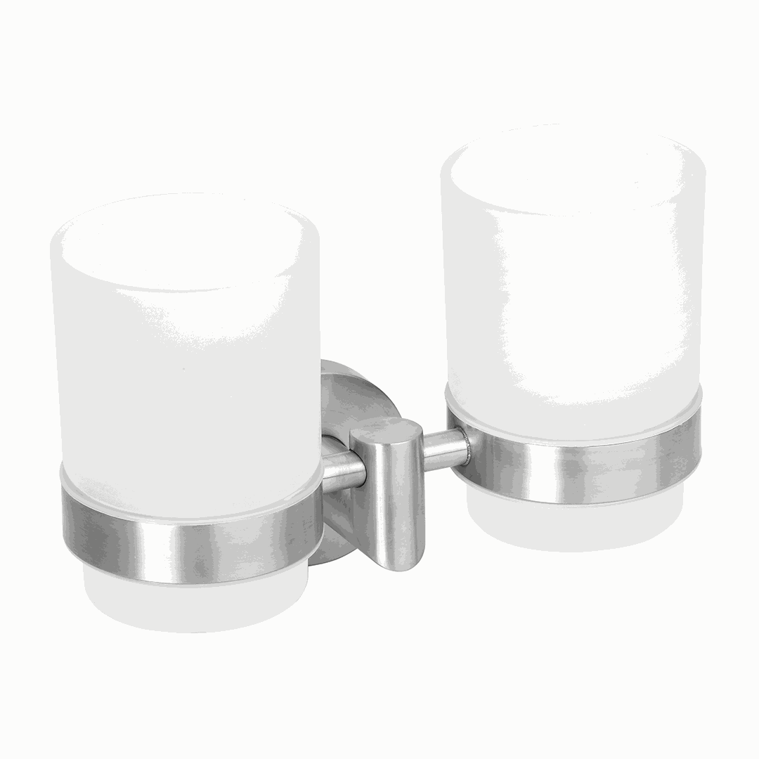 Neo Double toothbrush holder, glass
