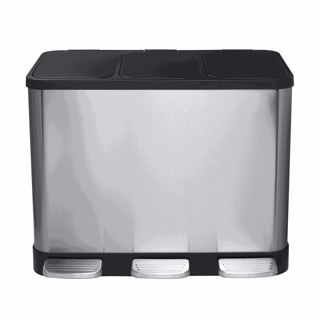 Hotel Waste bin for sorted waste, 3 x 14 l
