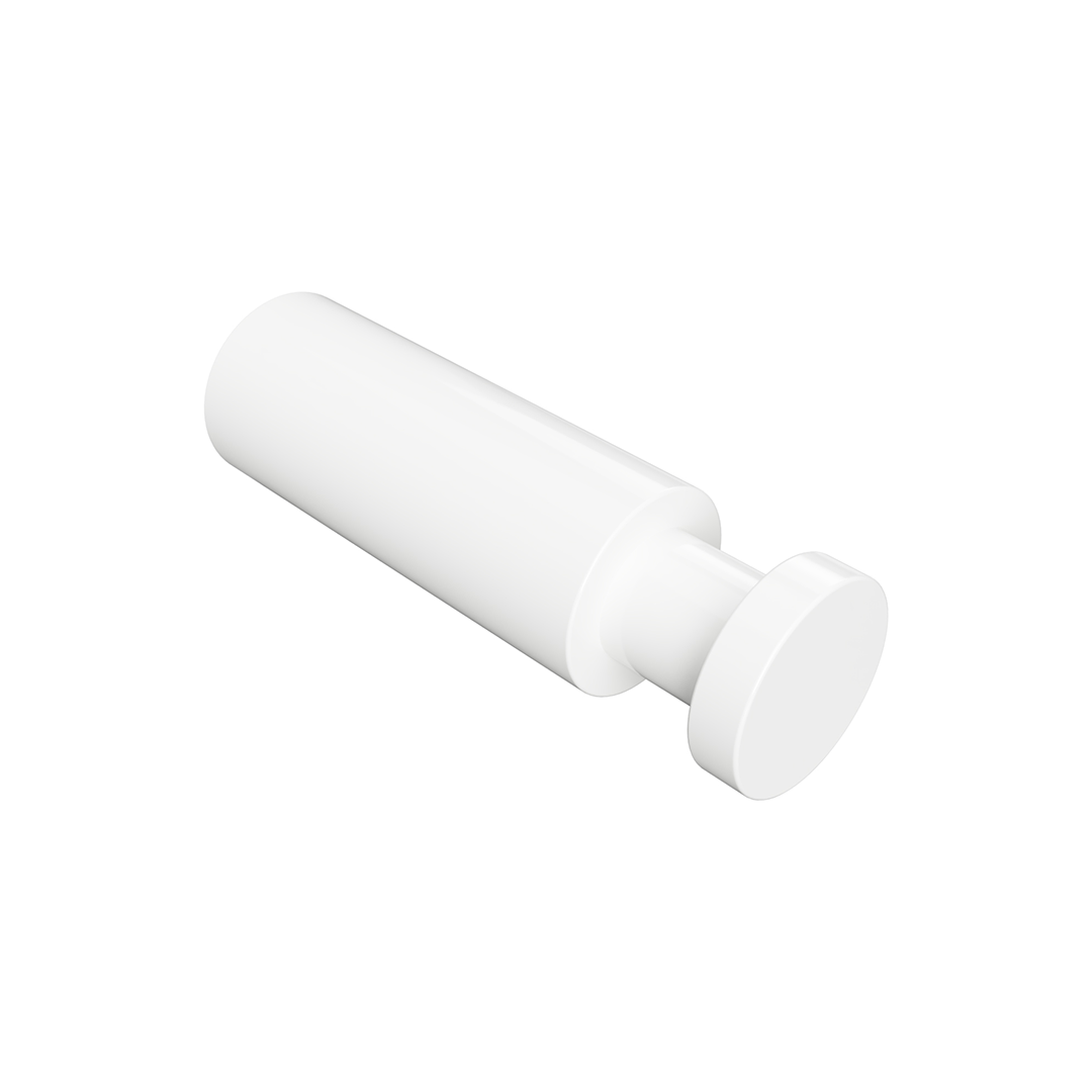 White Single robe hook, 55 mm