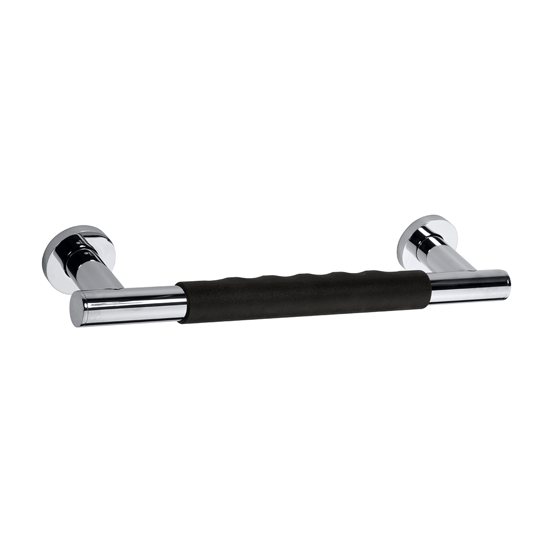 Omega Grab bar, 300 mm, black rubber