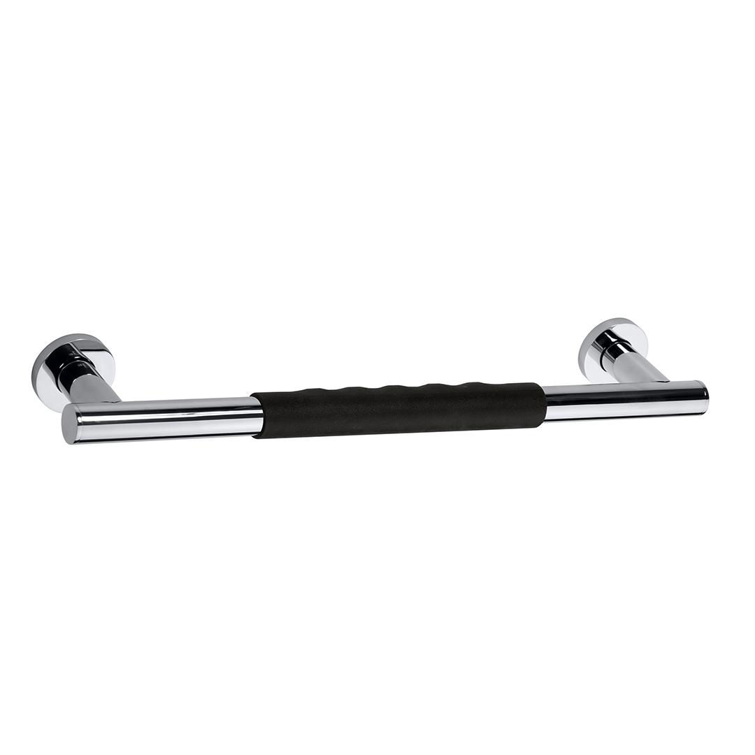 Omega Grab bar, 400 mm, black rubber