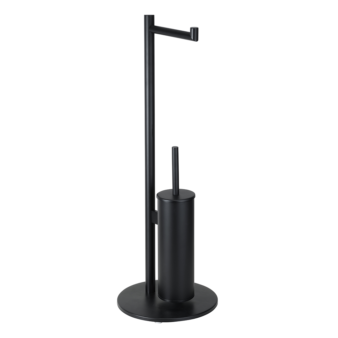 Dark Stand, with toilet paper holder, with toilet brush