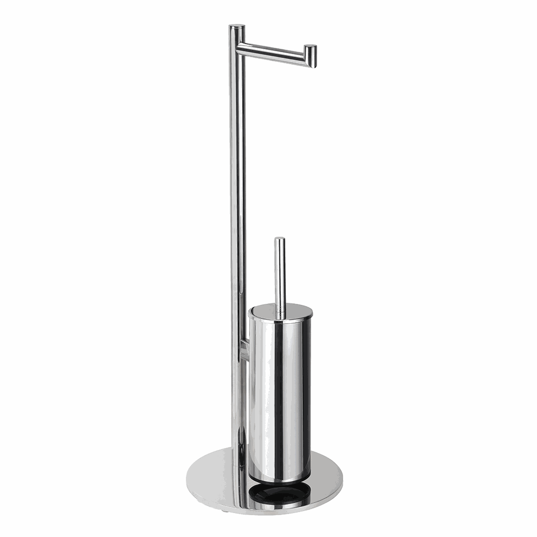 Omega Stand, with toilet paper holder, with toilet brush