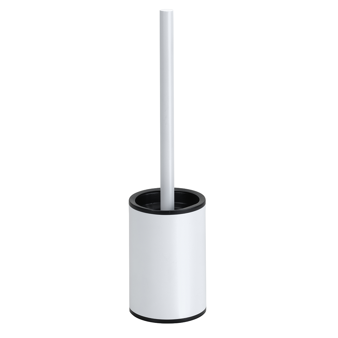 White Wall mounted toilet brush holder