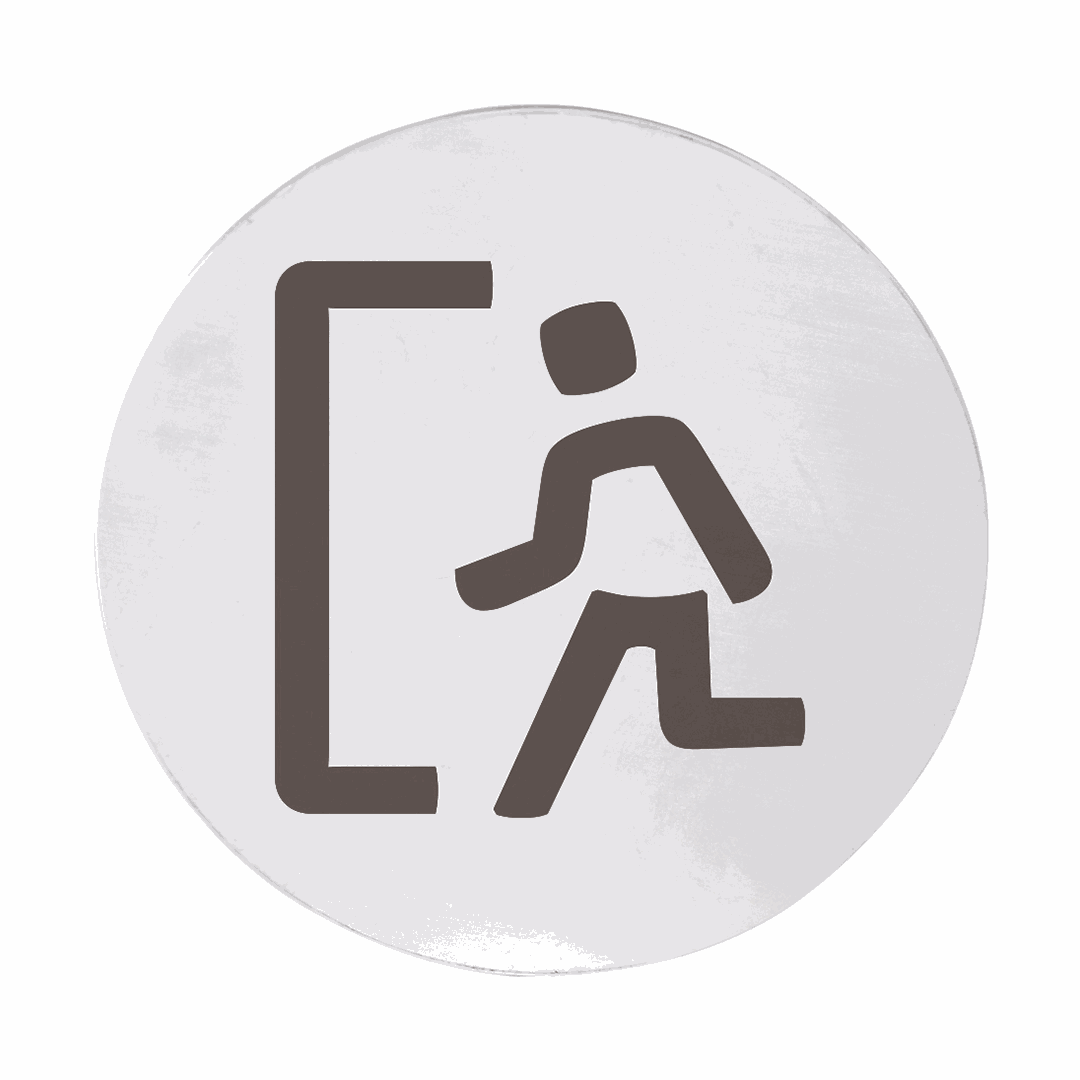 Hotel Pictogram - Emergency exit, circle