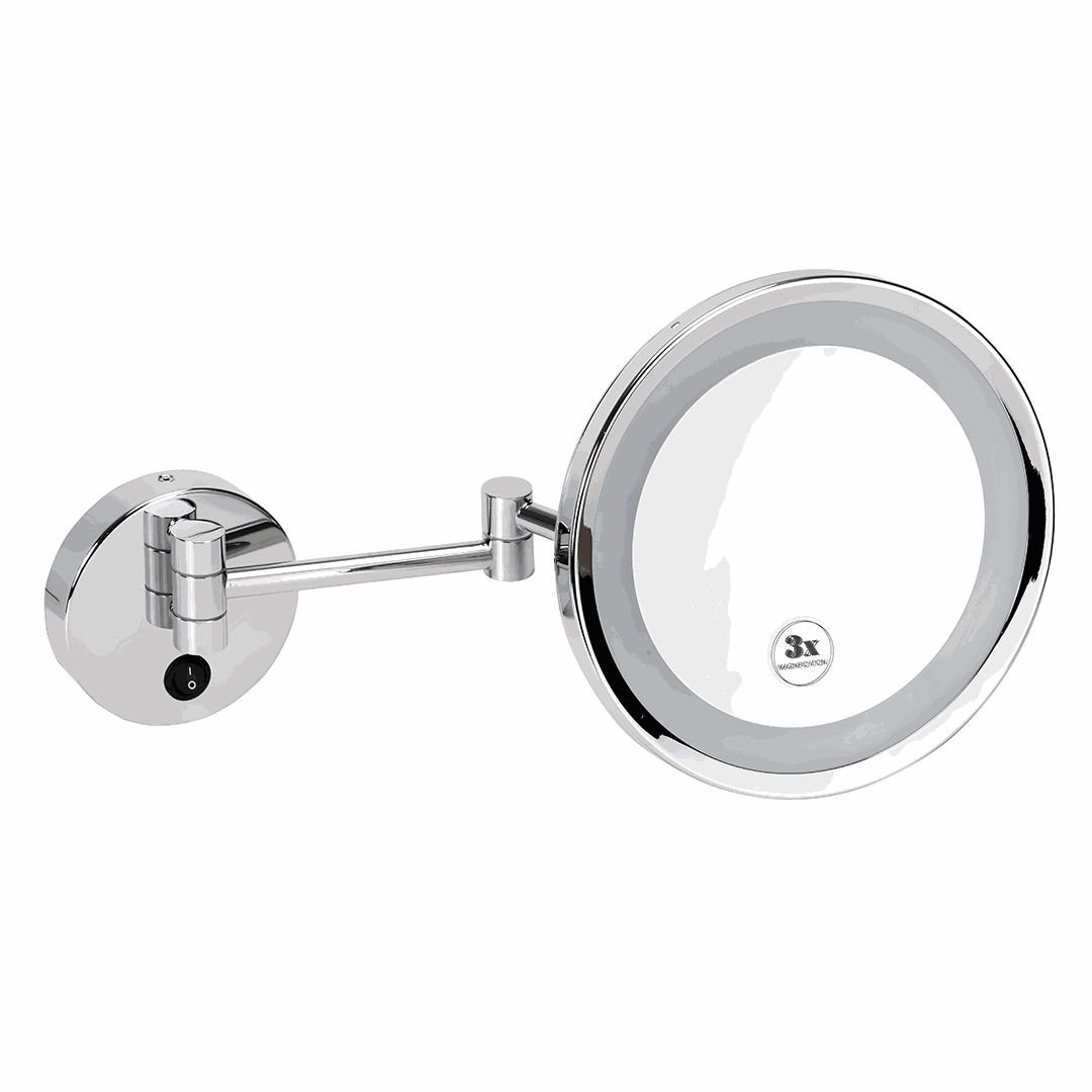 Cosmetic Cosmetic mirror, ø 240 mm, with LED lighting