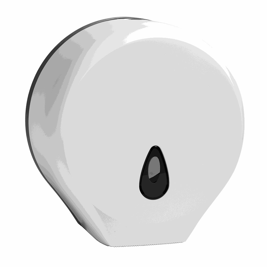 Hotel Jumbo-roll toilet paper dispenser, plastic white