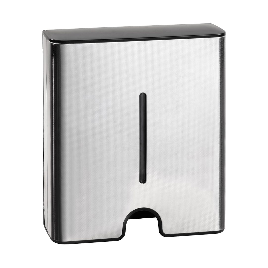 Hotel Paper towel dispenser, 360 mm, stainless steel, embossed
