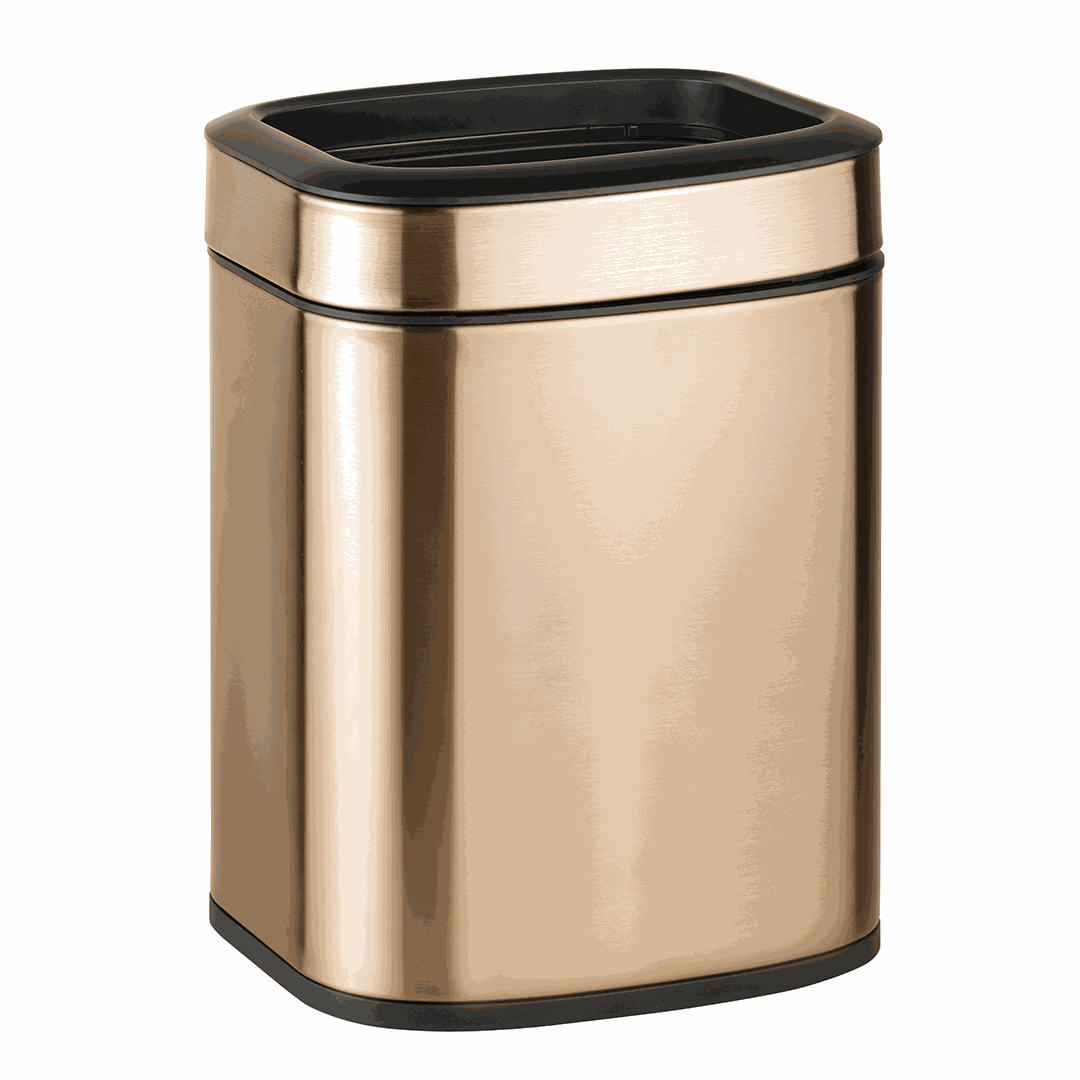 Hotel Waste bin, 6 l, FingerPrint proof, dark gold