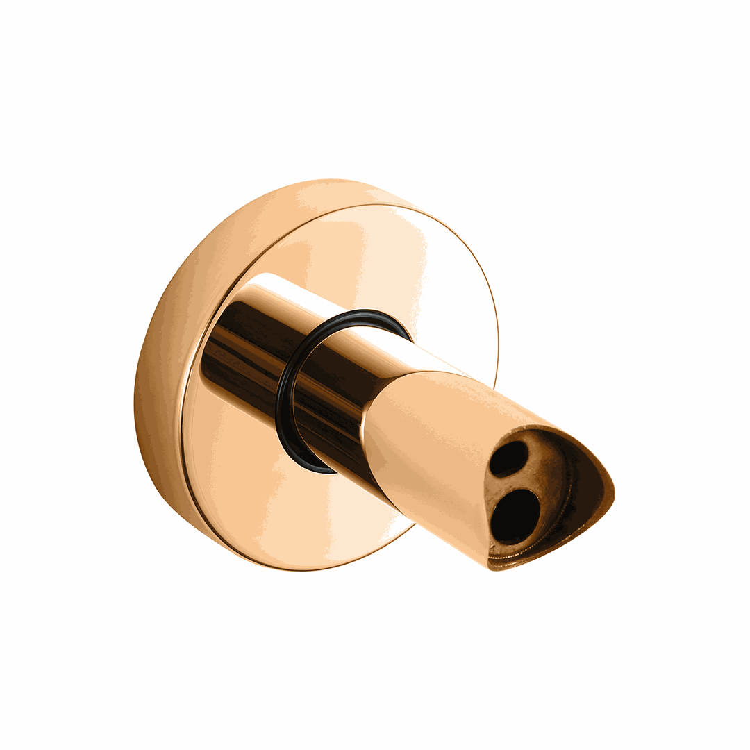 Heated Concealed connection kit for electric towel rails, polished, copper gold