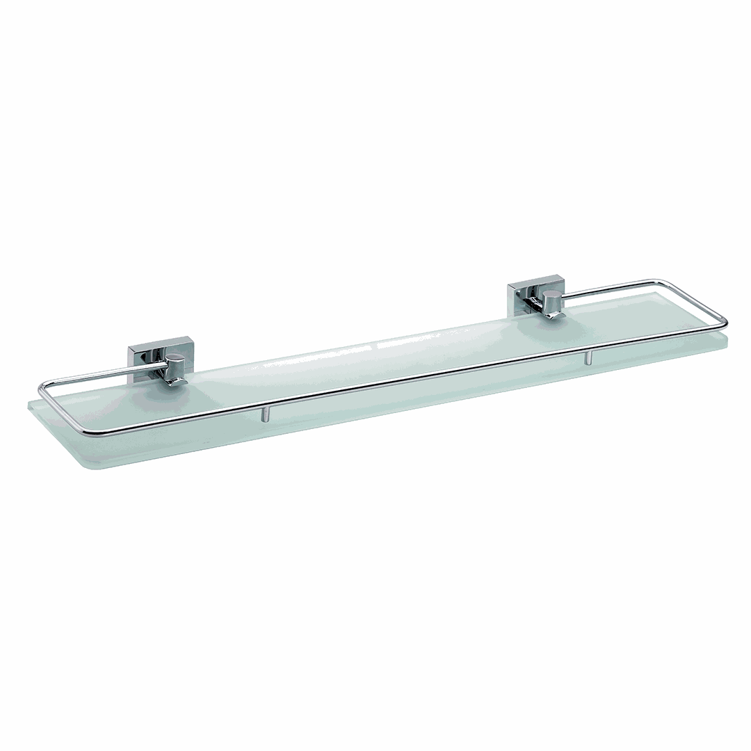 Beta Glass shelf with hinged rail, 600 mm