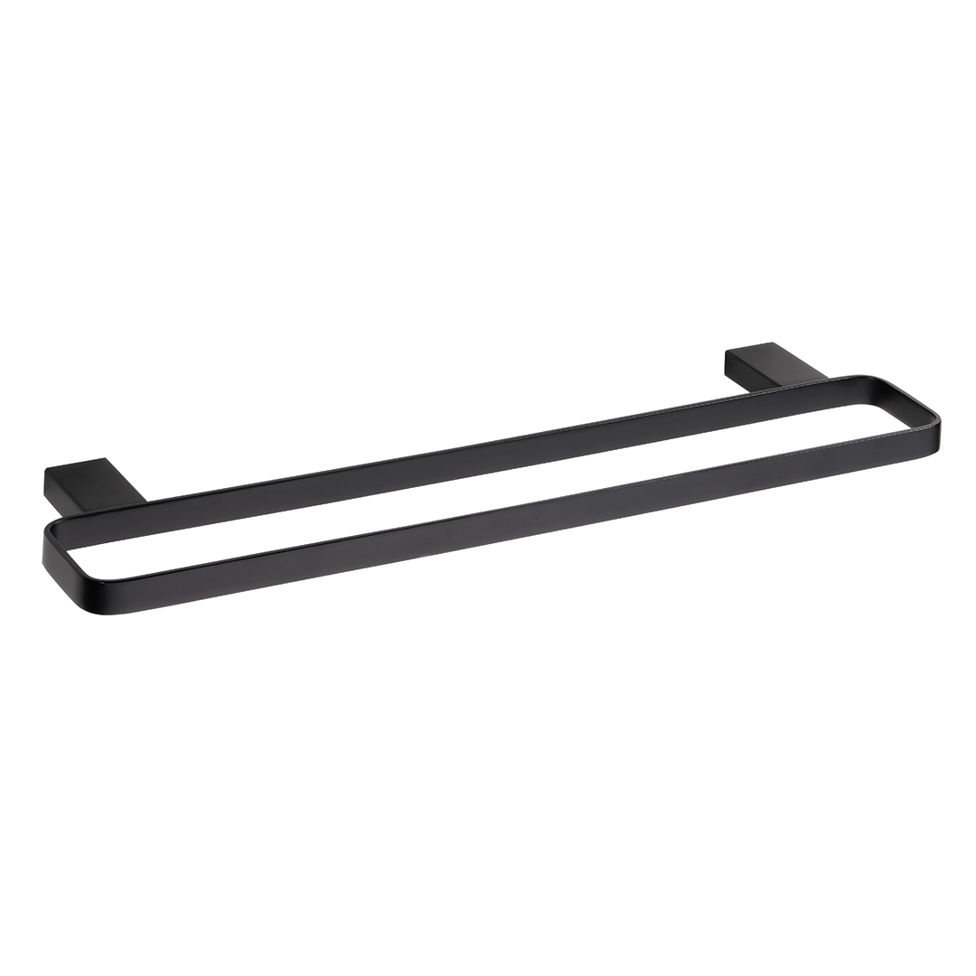 Nero Towel holder, 410 mm, double