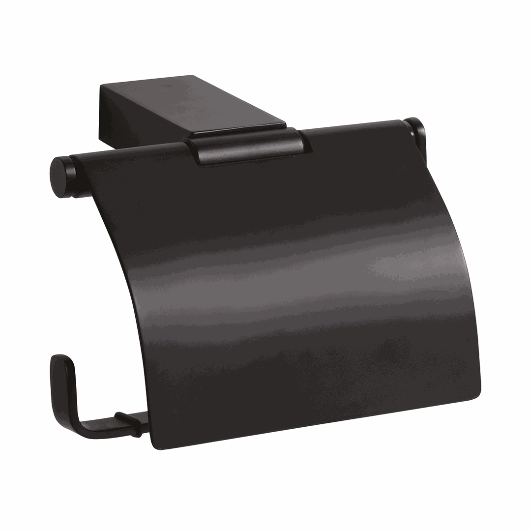 Nero Toilet paper holder, with cover