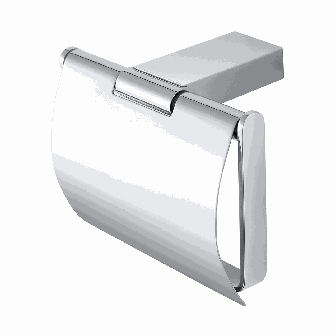 Via Toilet paper holder, with cover