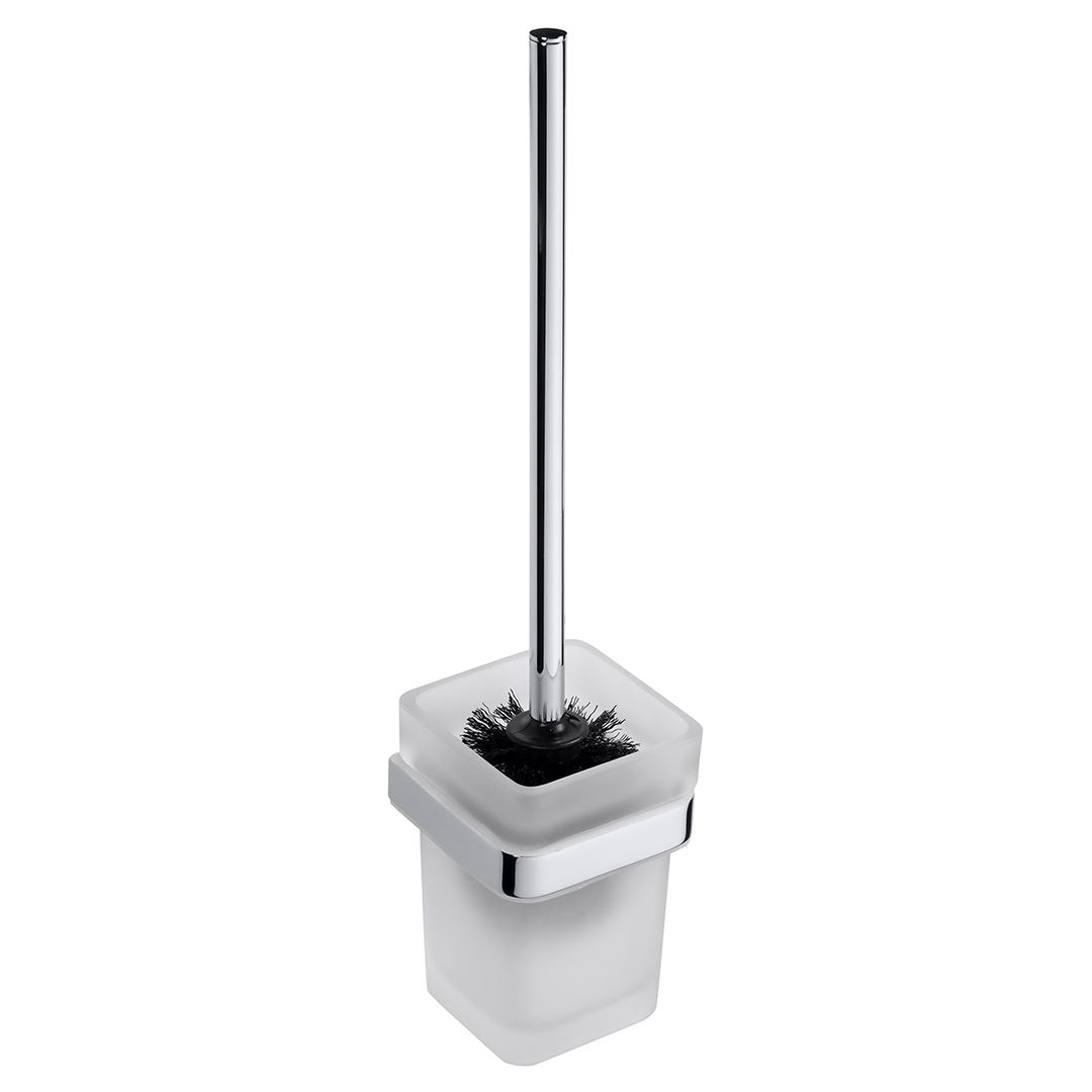 Via Wall mounted toilet brush holder, glass