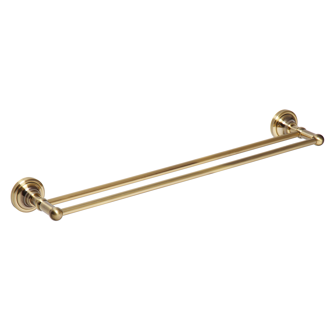 RETRO bronze: Towel holder, 600 mm, double