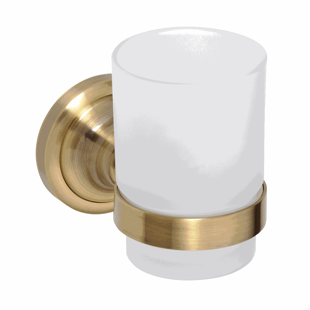 RETRO bronze: Toothbrush holder, glass