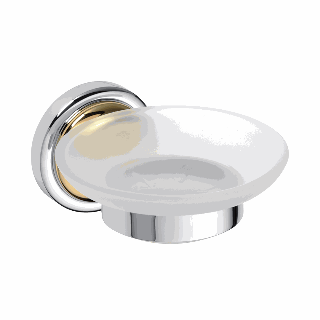 RETRO gold/chrome: Soap dish