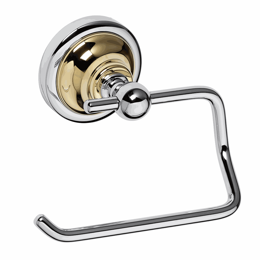 RETRO gold/chrome: Toilet paper holder, without cover