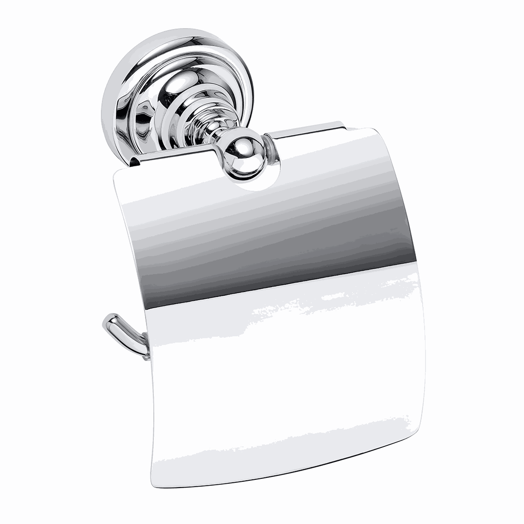 RETRO chrome: Toilet paper holder, with cover