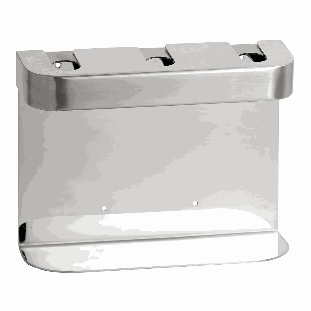 Hotel Triple holder for soap dispenser, round
