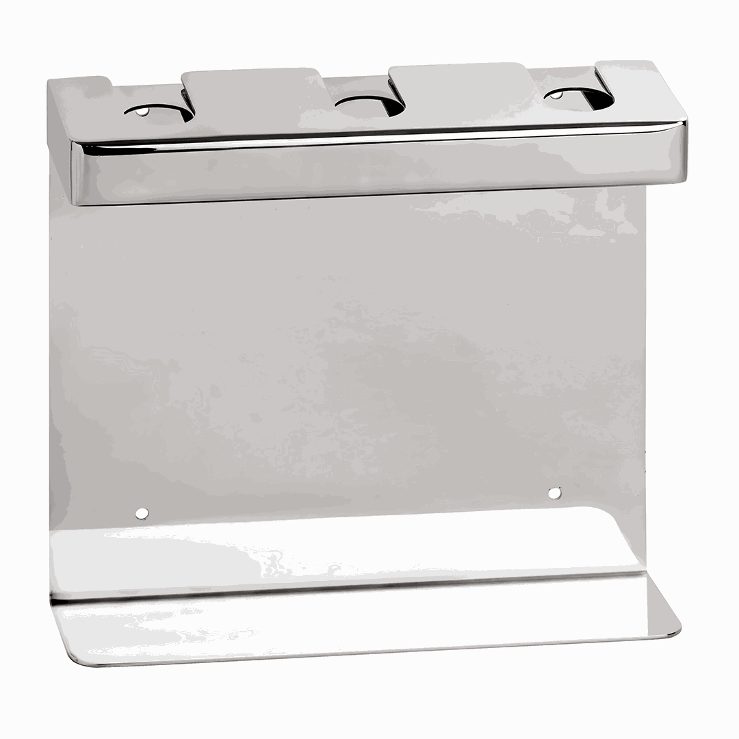 Hotel Triple holder for soap dispenser, square