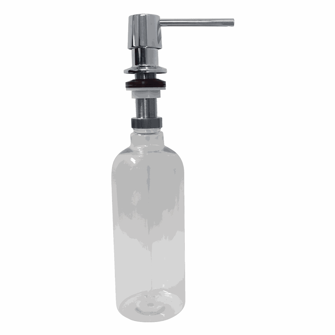 Hotel Integrated soap/detergent dispenser, 1100 ml, brass/plastic