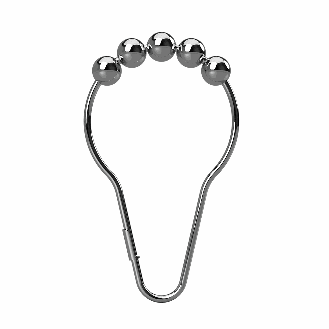 Shower Metal hooks for shower curtain, 12 pcs.